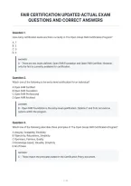 Fair Certification Updated Actual Exam&NewLine;Questions And Correct Answers&NewLine;