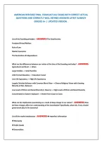 American Heritage Final  Exam &lpar;Actual Exam&rpar; With Correct Actual &NewLine;Questions And Correctly Well Defined Answers Latest Already &NewLine;Graded A&plus; &vert;  Updated Version &period;