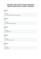 Far Parts Quiz Latest Actual Exam With&NewLine;Verified Questions & Correct Answers&NewLine;