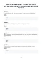 Fbla Entrepreneurship Study Guide Latest&NewLine;Actual Exam With Verified Questions & Correct&NewLine;Answer