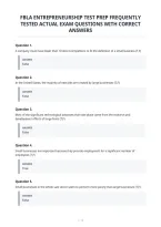 Fbla Entrepreneurship Test Prep Frequently&NewLine;Tested Actual Exam Questions With Correct&NewLine;Answers&NewLine;
