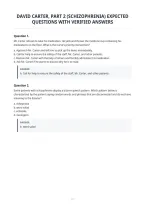 David Carter&comma; Part 2 &lpar;Schizophrenia&rpar; Expected&NewLine;Questions With Verified Answers