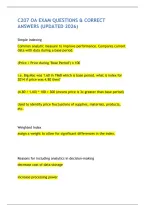 C207 Oa Exam Questions & Correct Answers &lpar;Updated 2026&rpar;