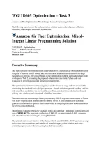 WGU D605 Task 3&colon; Amazon Air Fleet Optimization &vert; Complete Python Code&comma; MILP Solutions&comma; Results Analysis & Development Reflection &vert; 2026&sol;2027 Updated