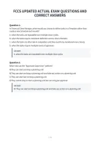 Fccs Updated Actual Exam Questions And&NewLine;Correct Answers&NewLine;