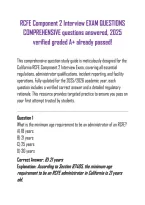 RCFE Component 2 Interview EXAM QUESTIONS COMPREHENSIVE questions answered&comma; 2025 verified graded A&plus; already passed&excl;