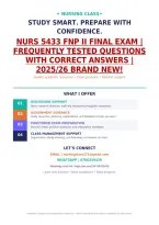 Urs 5433 Fnp Ii Final Exam &vert; Frequently Tested Questions With Correct Answers &vert; 2025&sol;26 Brand New&excl;