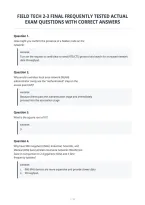 Field Tech 2-3 Final Frequently Tested Actual&NewLine;Exam Questions With Correct Answers&NewLine;