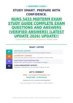 Nurs 5433 Midterm Exam Study Guide Complete Exam Questions And Answers &lpar;Verified Answers&rpar; &lpar;Latest Update 2026&rpar; Update&excl;&excl;