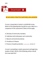 NR 442 Exam 2 Practice Questions and Answers &ndash; Community Health Nursing Exam Preparation Study Guide