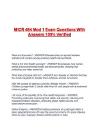 MICR 484 Mod 1 Exam Questions With Answers 100&percnt; Verified