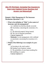 AINS 101 &ndash; Increasing Your Insurance IQ Comprehensive EXAM LATEST 380 QUESTIONS AND ANSWERS JUST RELEASED&period;pdf