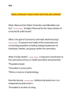 NR 442 Community Health Exam Questions and Answers &ndash; Nursing Exam Preparation Study Material