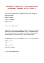 BIO 201 Exam 2 Questions and Correct Detailed Answers plus Rationale &vert; New Update 2026&sol;2027 &vert; Graded A&plus;