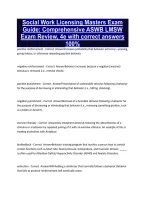 Social Work Licensing Masters Exam Guide&colon; Comprehensive ASWB LMSW Exam Review&comma; 4e with correct answers 100&percnt;
