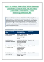 WGU D116 Advanced Pharmacology Final Exam Objective Assessment & Pre-Assessment Complete Practice Test Bank &ndash; 500 Questions with Verified Answers & Detailed Rationales Edition