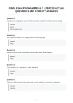 Final Exam Programming C Updated Actual&NewLine;Questions And Correct Answers&NewLine;