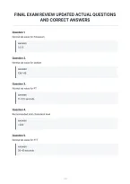 Final Exam Review Updated Actual Questions&NewLine;And Correct Answers&NewLine;