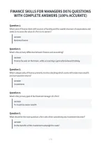 Finance Skills For Managers D076 Questions&NewLine;With Complete Answers &lpar;100&percnt; Accurate&rpar;