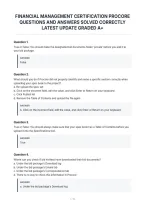 Financial Management Certification Procore&NewLine;Questions And Answers Solved Correctly&NewLine;Latest Update Graded A&plus;