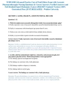 NURS 6540 Advanced Practice Care of Frail Elders Exam with Accurate Pharmacotherapies Nursing Questions & Correct Answers &lpar;Verified Answers&rpar; and Full Detailed Expert Rationales &vert; Latest &lpar;2026&sol;2027&rpar; Updated Version &vert; 100&percnt; Guaranteed Pass &lbrace;JUST RELEASED&rcub; - 