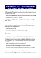 ASWB LMSW 2025 Practice Questions with correct answers 100&percnt; 2026