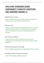 Wgu D184 Standards Based&NewLine;Assessment Complete Questions&NewLine;And Answers Graded A&plus;