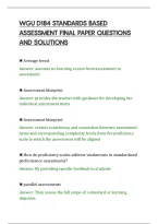 Wgu D184 Standards Based&NewLine;Assessment Final Paper Questions&NewLine;And Solutions&NewLine;