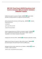 BIO 201 Final Exam UNCW Questions And Correct Answers With Complete Solution &vert; 2026&sol;2027 Update