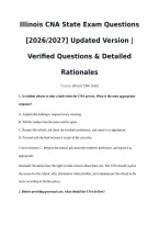 Illinois CNA State Exam 2026&sol;2027 &vert; Practice Questions and Detailed Rationales&comma;&NewLine;&comma;