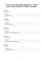 Fis 201 Exam 2 Wvu Mohr Frequently Tested&NewLine;Actual Questions With Correct Answers