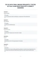 Fis 201 Wvu Final &lpar;Mohr&rpar; Frequently Tested&NewLine;Actual Exam Questions With Correct&NewLine;Answers
