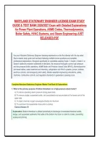 MARYLAND STATIONARY ENGINEER LICENSING EXAM ULTIMATE STUDY BUNDLE &vert; ALL GRADES 1&ndash;5&comma; 800&plus; VERIFIED PRACTICE QUESTIONS&comma; ASME&sol;NBIC CODES&comma; STEAM PLANT OPERATIONS & EXPERT RATIONALES &mdash; GRADED A&plus;