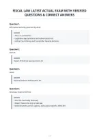 Fiscal Law Latest Actual Exam With Verified&NewLine;Questions & Correct Answers&NewLine;