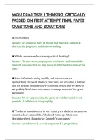 Wgu D265 Task 1 Thinking Critically&NewLine;Passed On First Attempt Final Paper&NewLine;Questions And Solutions&NewLine;