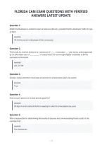 Florida Cam Exam Questions With Verified&NewLine;Answers Latest Update