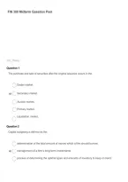 FIN 300 Midterm Exam Pool &vert; Professor Yi Feng &vert; 91 Questions & Answers &vert; TMU Exam Review 2026&sol;2027 - Toronto Metropolitan University