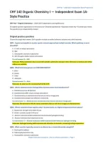 CHY 142 Organic Chemistry I&colon; Exam 1A Practice Exam &lpar;PDF&rpar; &vert; 2026&ndash;2027 &vert; Toronto Metropolitan University