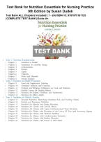  Test Bank for Nutrition Essentials for Nursing Practice&comma; 9th Edition by Susan Dudek