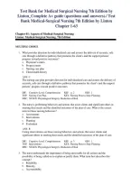  Test Bank for Medical-Surgical Nursing&comma; 7th Edition by Linton &ndash; Chapters 1&ndash;63