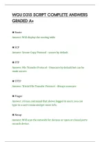 Wgu D315 Script Complete Answers&NewLine;Graded A&plus;