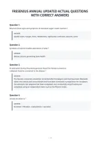 Fresenius Annual Updated Actual Questions&NewLine;With Correct Answers