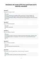 Fresenius Rn Exam Expected Questions With&NewLine;Verified Answers