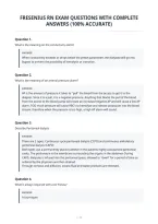 Fresenius Rn Exam Questions With Complete&NewLine;Answers &lpar;100&percnt; Accurate&rpar;&NewLine;