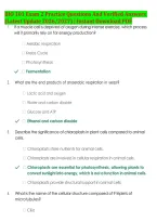 BIO 101 Exam 2 Practice Questions And Verified Answers &NewLine;&lpar;Latest Update 2026&sol;2027&rpar; &vert; Instant Download PDF