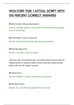 Wgu D389 Task 1 Actual Script With&NewLine;100 Percent Correct Answers