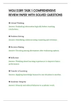Wgu D389 Task 1 Comprehensive&NewLine;Review Paper With Solved Questions