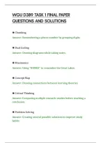 Wgu D389 Task 1 Final Paper&NewLine;Questions And Solutions
