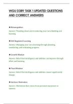 Wgu D389 Task 1 Updated Questions&NewLine;And Correct Answers&NewLine;