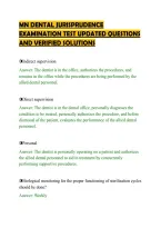 Mn Dental Jurisprudence Study Guide With Practice Questions And Answers